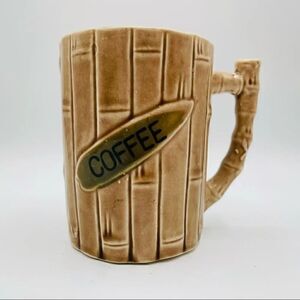 Vintage Ceramic Bamboo Coffee Mug